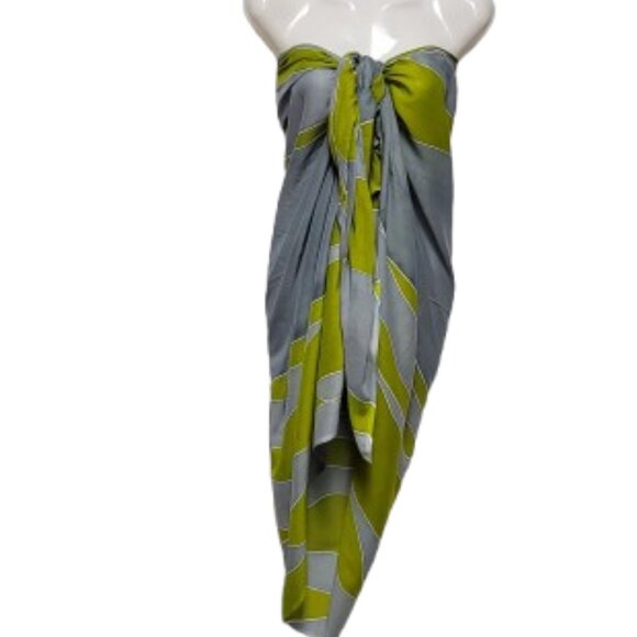 Cover Up Handpainted Cotton Batik Coverups Strapless Dress Wrapskirt Home Accent - Picture 4 of 6